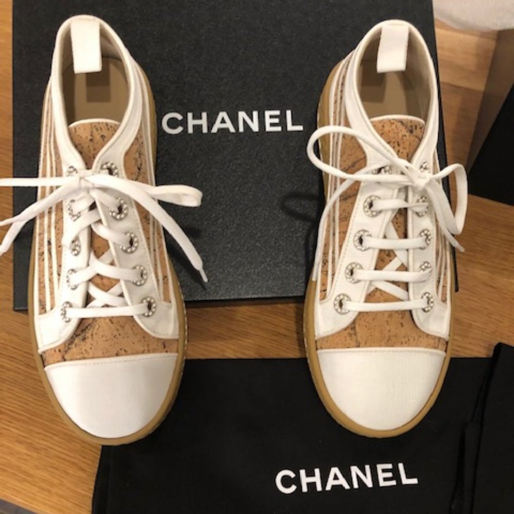 Rare NEW CHANEL Cork Sneakers from New York G34578